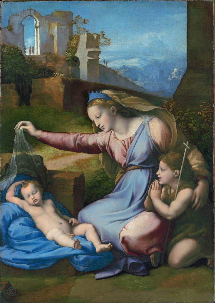 Рассматривая картины-2. Рафаэль Санти, «Мадонна с голубой диадемой», 1516г.